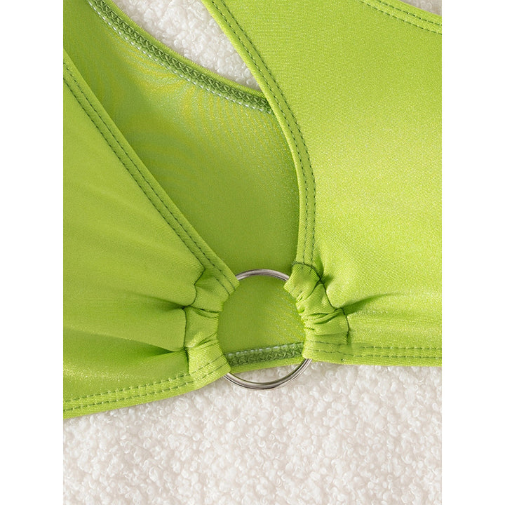 Femme En-skulder Cut-Out Bikini Sæt Stilla