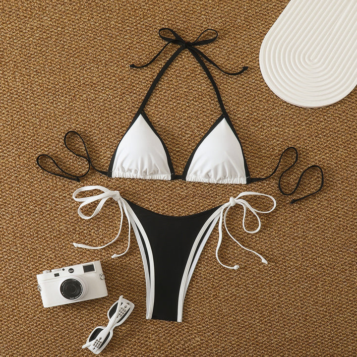Dame Triangel-Bikini med elegante sløjfer Skovae
