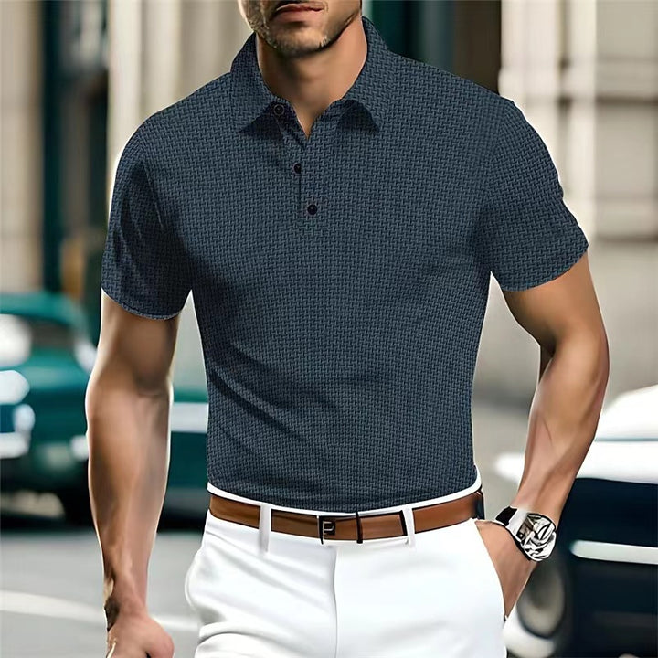 Herre Poloshirt med struktureret design og moderigtige accenter Stilla