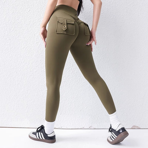 Dame Sportleggings med praktiske lommer og sculpting effekt Stilla