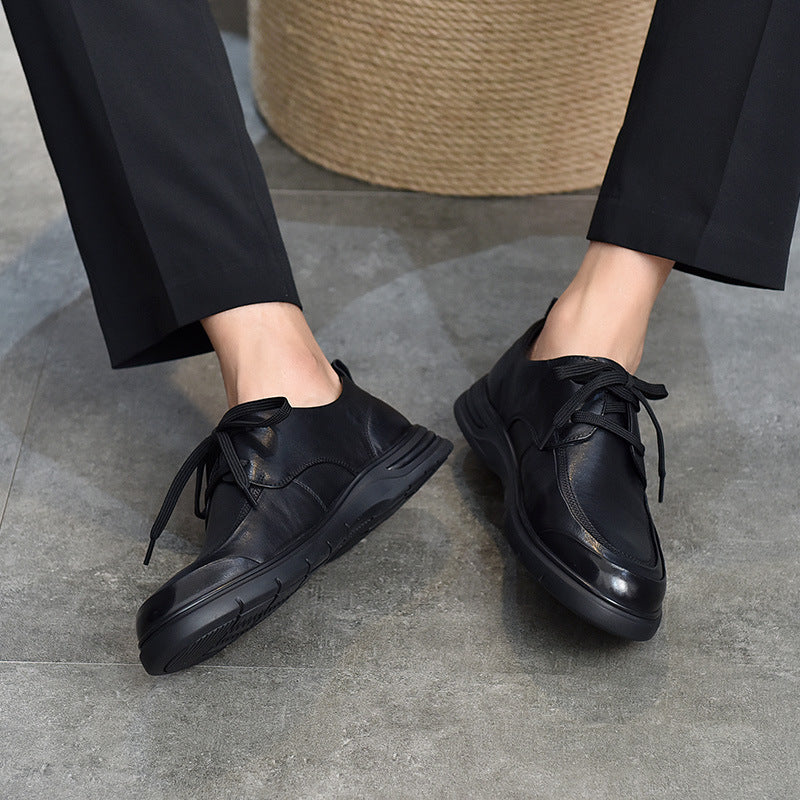 Dame fritids-læder-sneakers med robust design og åndbar sål Stilla