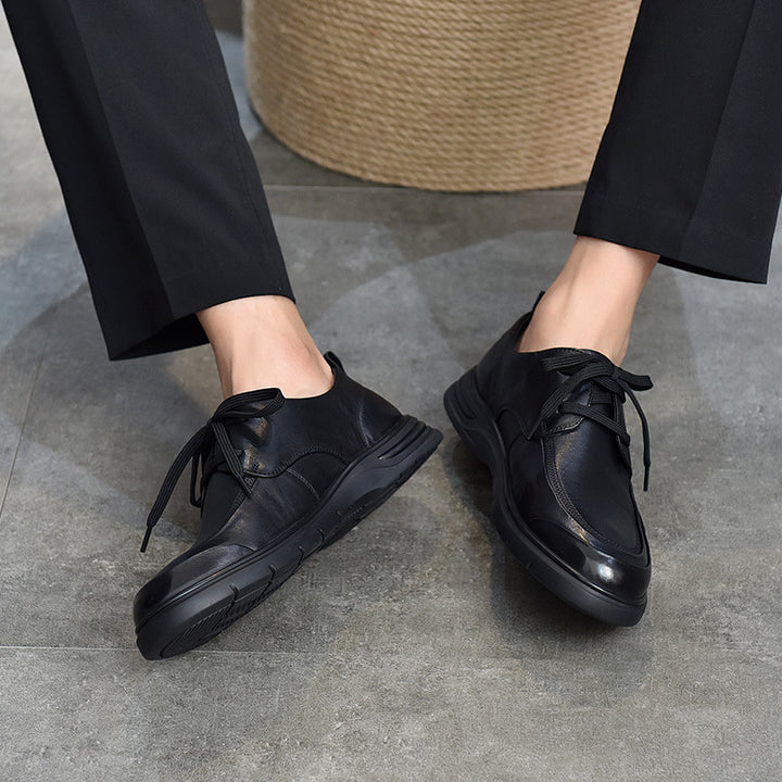 Dame fritids-læder-sneakers med robust design og åndbar sål Stilla