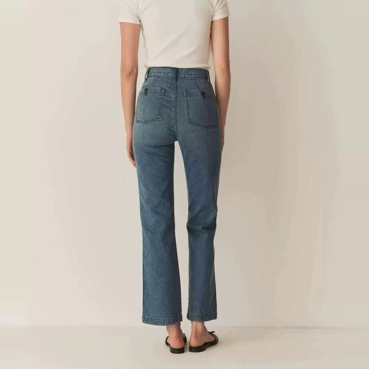 Damejeans med bred ben og høj talje Stilla