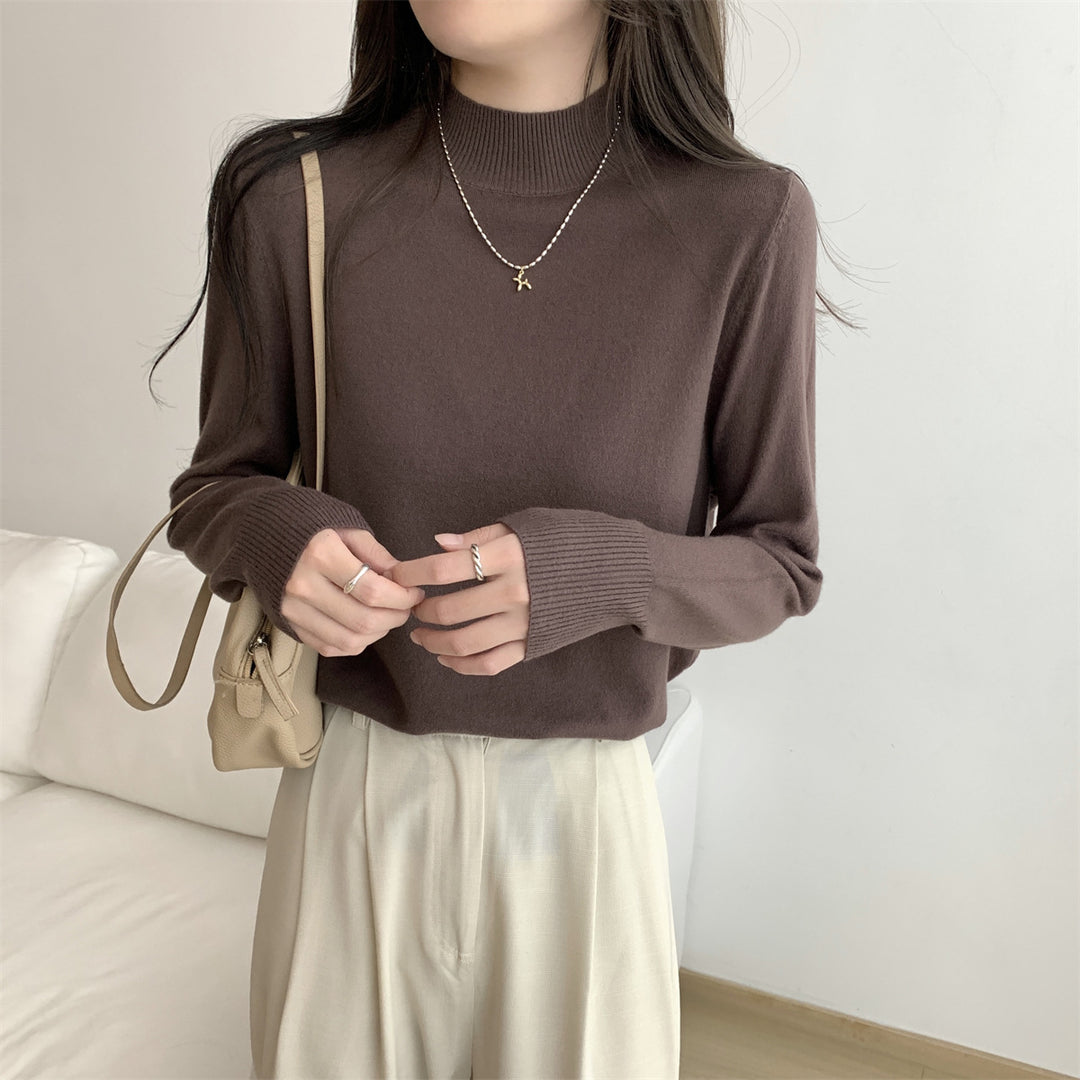 Kvinder Elegant Rulle Hals Sweater lavet af høj kvalitet strikket materiale Stilla