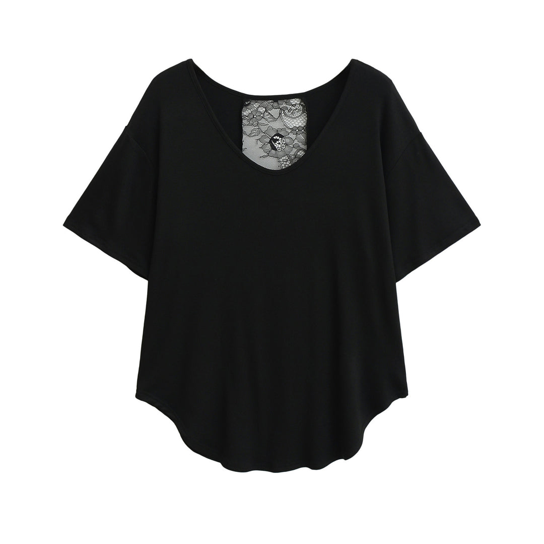 Dame afslappet T-shirt med elegant rygdetalje Stilla