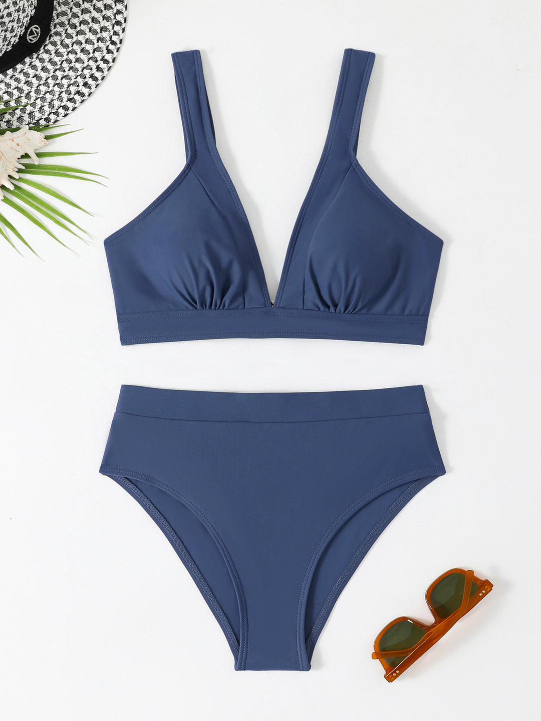 Dame Højskåret Bikini-sæt med forformet top Skovae