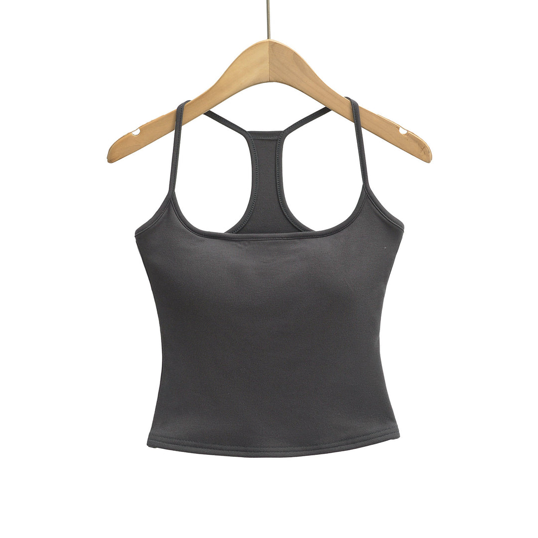 Dame Sports Racerback-top i åndbart materiale med figursyet snit Stilla
