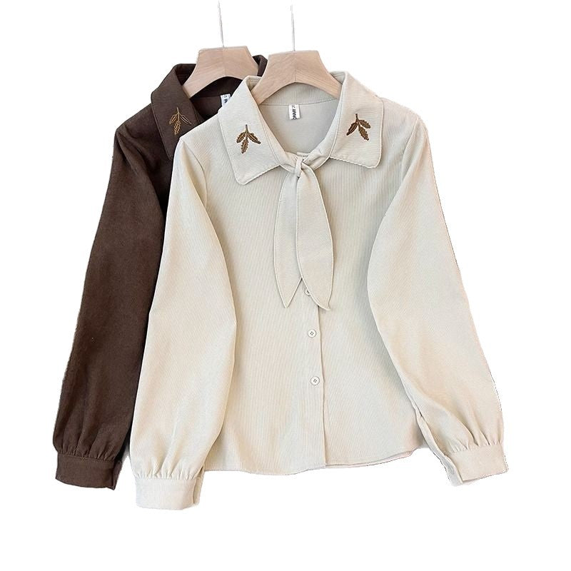 Kvinders elegante bluse med sløjfe krave Stilla