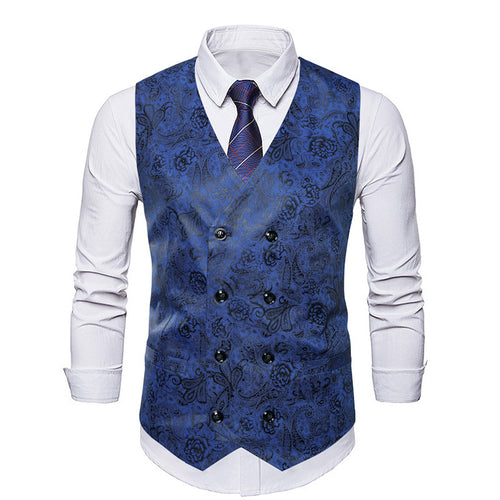 Herrer elegante blomsterprintvest Stilla