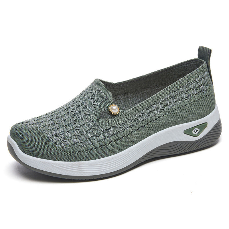 Dame Lettere Slip-On Fritidssko med åndbart Overmateriale og elegant Design Stilla