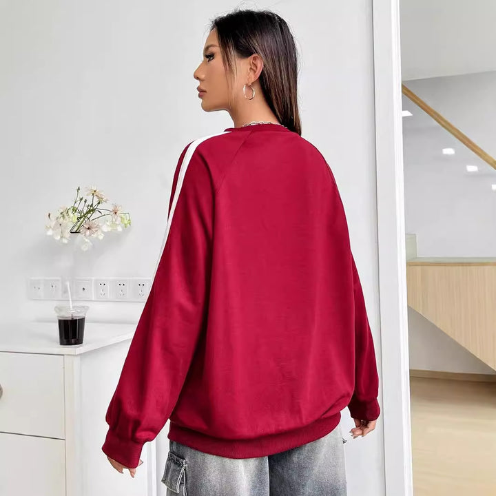 Kvinders afslappede sweatshirt med kreative grafik og voluminøse ærmer Stilla