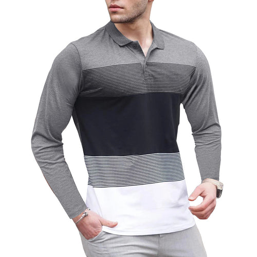 Herrer poloshirt med stilfuldt farveblok-design og åndbare egenskaber Stilla