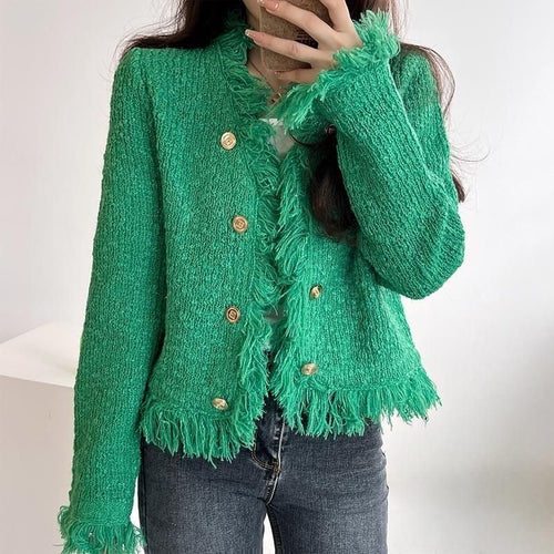 Kvinders cardigan med frynser Stilla