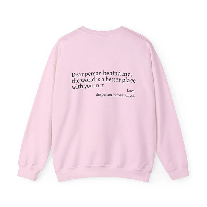 Kvinders sweatshirt med inspirerende tekst Skovae