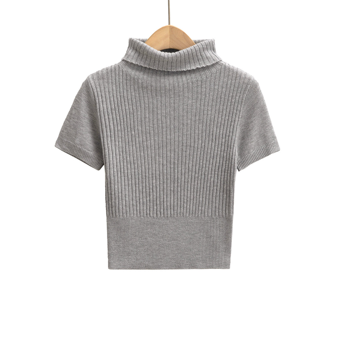 Dame Kortærmet Rullekravepullover Stilla