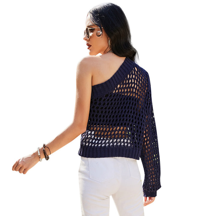Dame trendy netoberdel med asymmetrisk snit Stilla