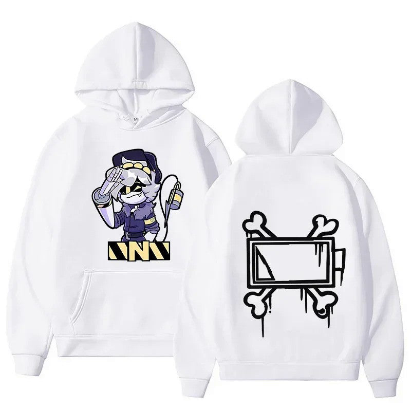 Kvinder Hoodie med Kreativt Comic Motiv Skovae
