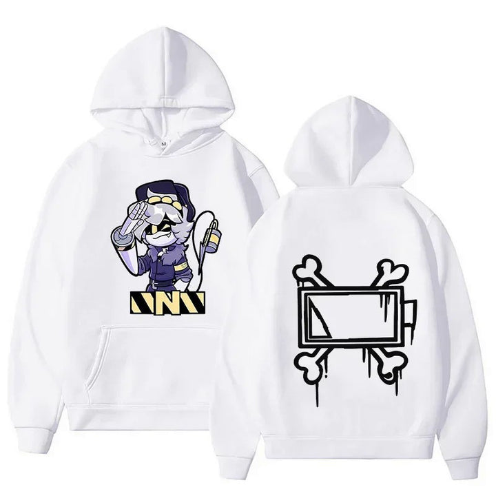 Kvinder Hoodie med Kreativt Comic Motiv Skovae