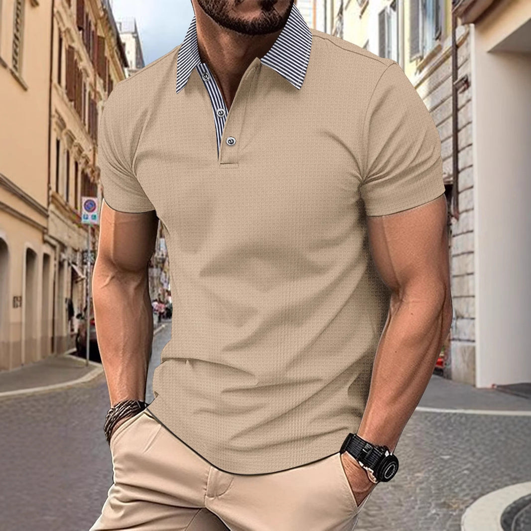 Herrer polo shirt med moderne krave og struktureret overflade Stilla