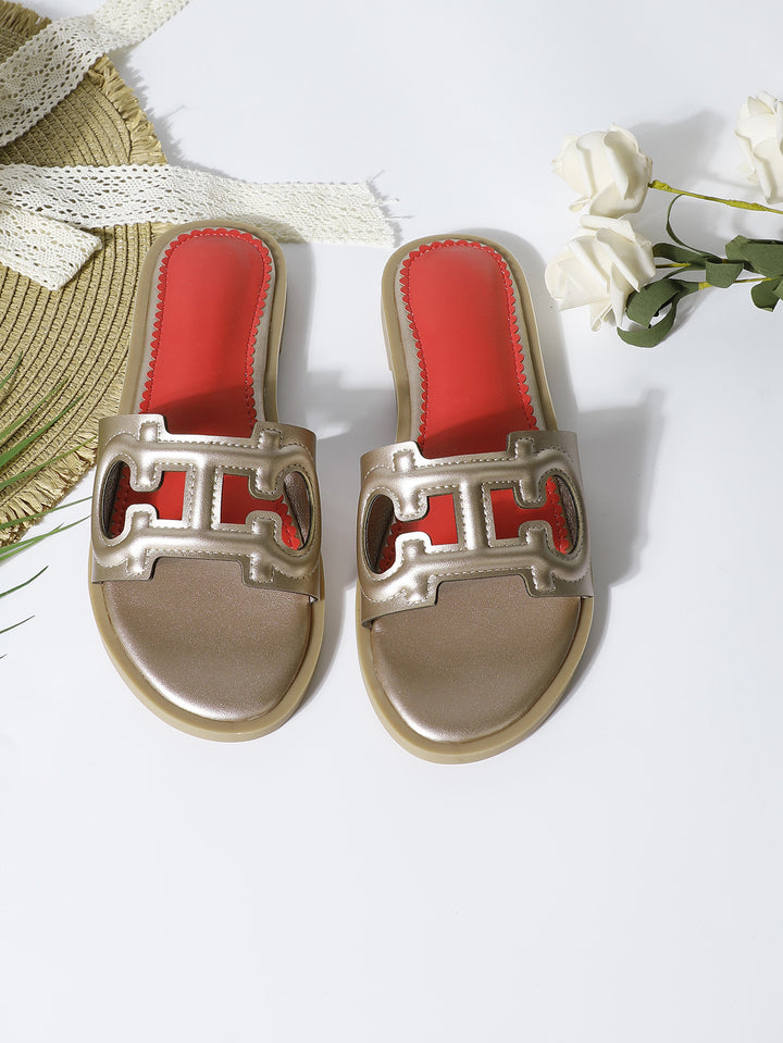 Dame mode slippers med iøjnefaldende logo Stilla