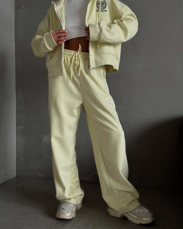 Kvinders Loungewear Sæt med Hoodie og Bred Bukser Stilla