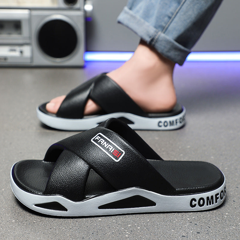 Herrer komfortable og skridsikre slides med ergonomisk sål Stilla