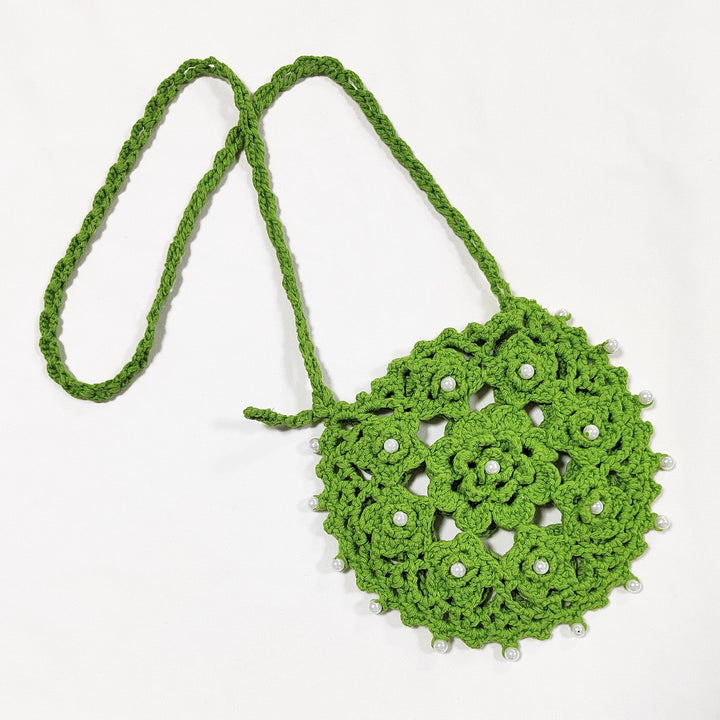 Femme hæklede blomsterhåndtaske Stilla