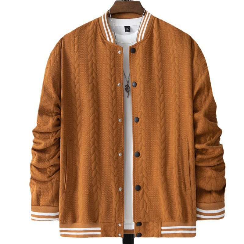 Herrer afslappet collegejakke med struktureret design og sporty accenter Stilla