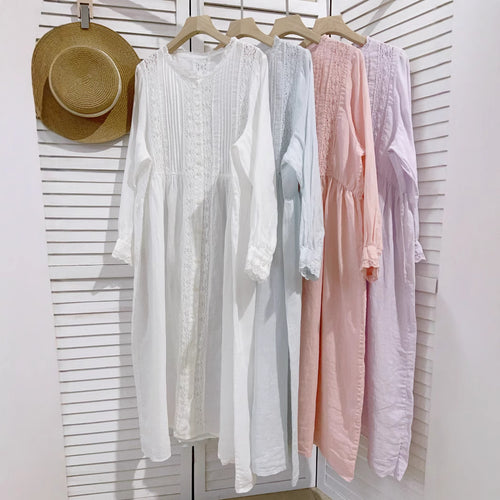Femme vintage-inspireret knap-op maxi kjole Stilla