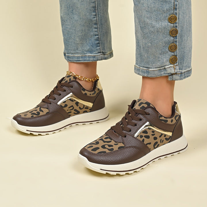 Dame Sneakers med stilfuldt leopardmønster og komfortabel dæmpning Stilla