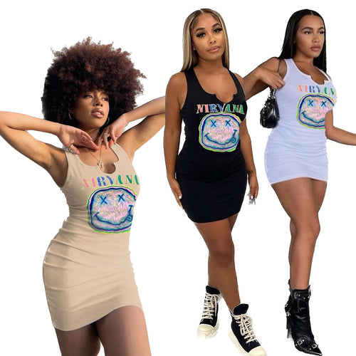 Dame Strandkjole med trendy grafiktryk Stilla