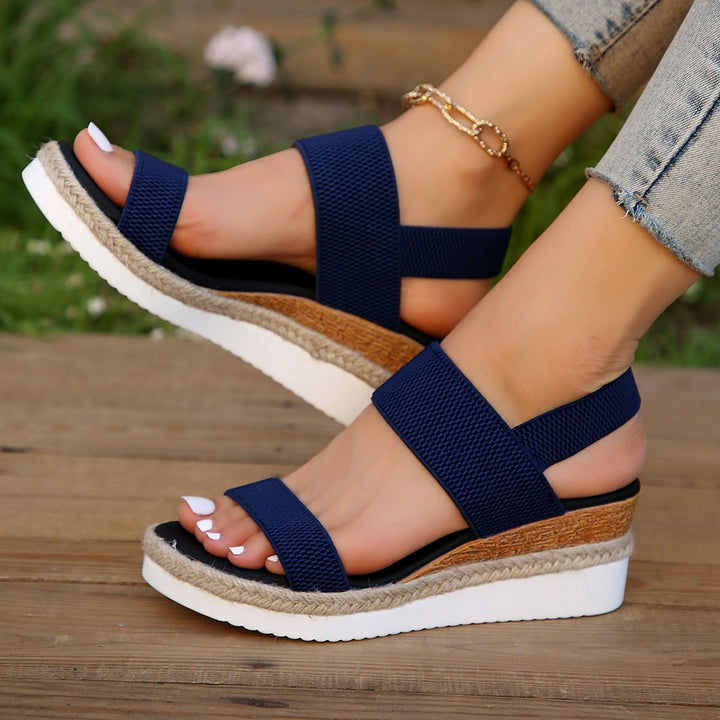 Dame Wedge-sandaler med åndbart overflade og skridsikker sål Stilla