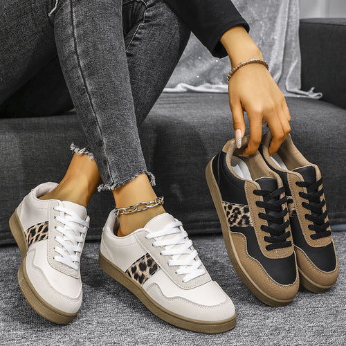 Dame mode Sneakers med leopardmønster Stilla