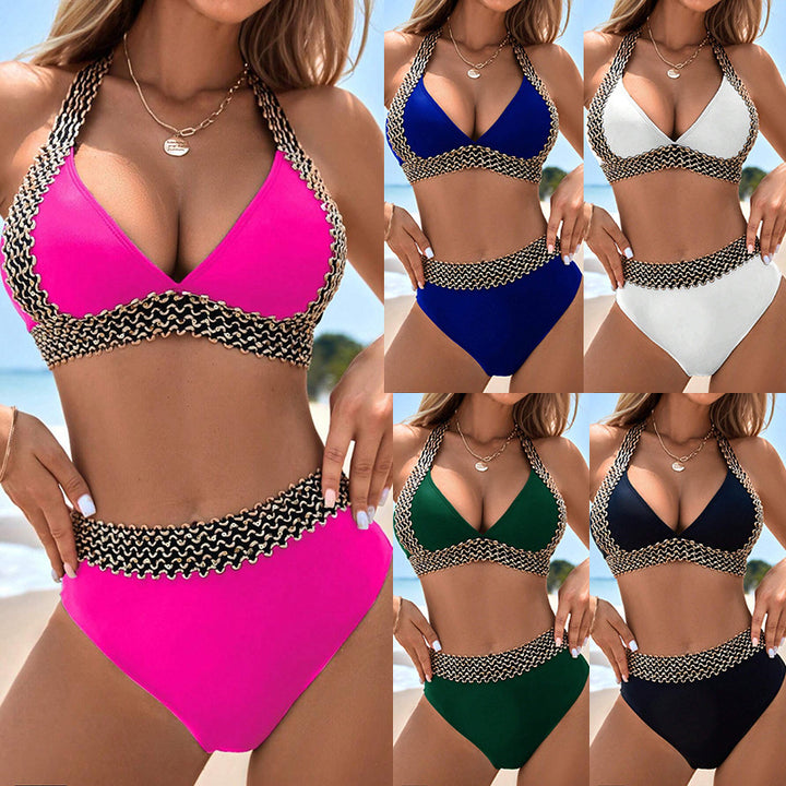 Dame Triangel-Bikini med fashionable accenter Skovae