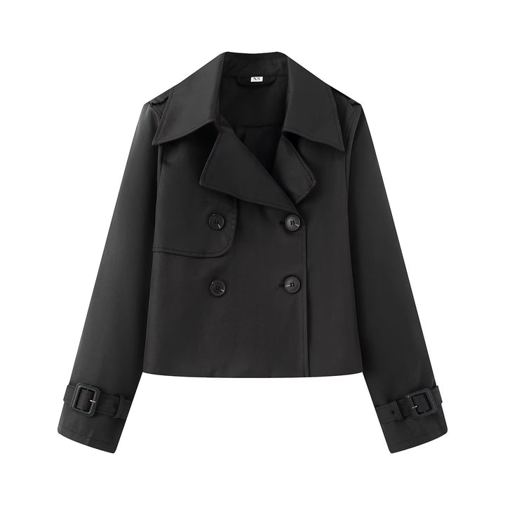 Dame elegant trenchcoat-jakke med klassiske detaljer Stilla