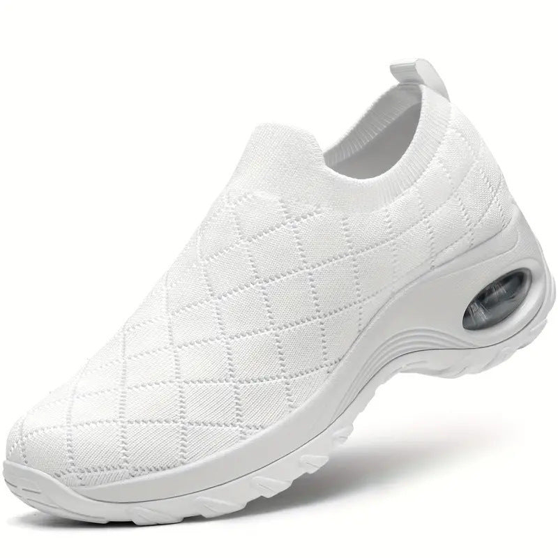Dame Komfortable Slip-On Sneakers med åndbar strikstruktur Stilla