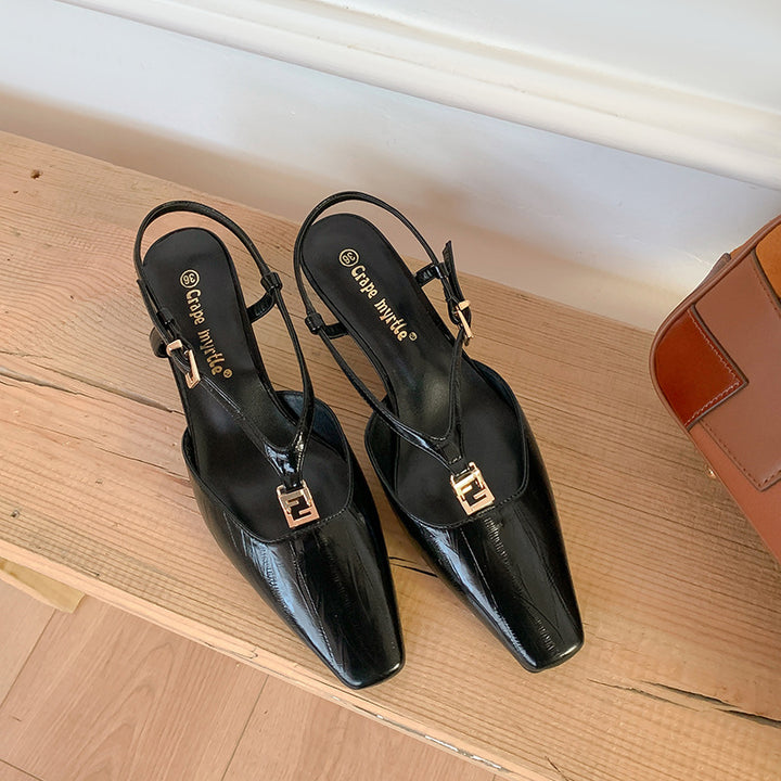 Dame Sling-pumps med elegant spænde detaljer og spidse former Stilla