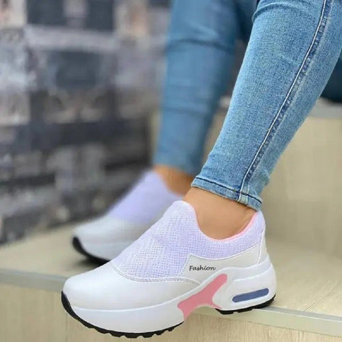 Dame mode Slip-On Sneakers med åndbart overmateriale og dæmpende sål Stilla