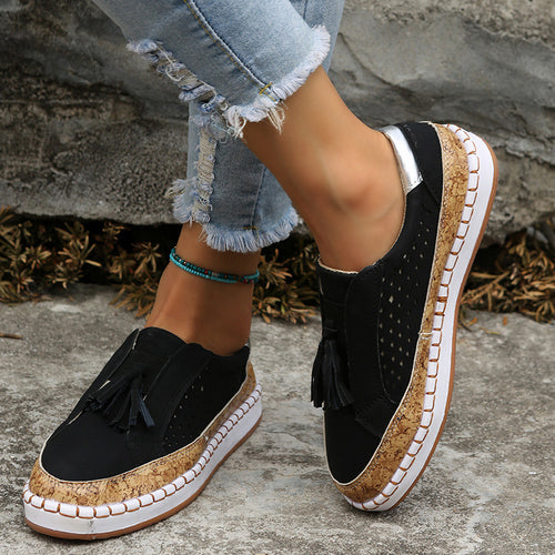 Dame sneakers i luftig design med mode pompom-detaljer og skridsikker sål Stilla