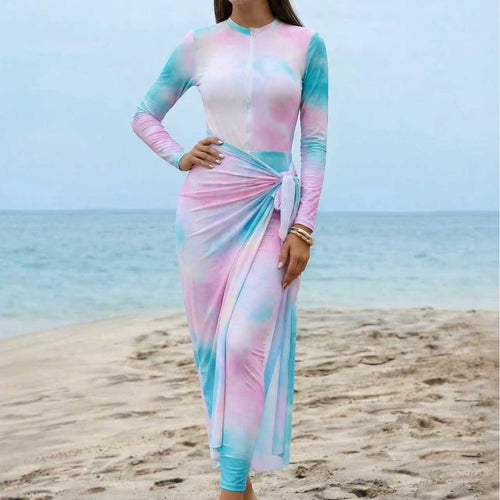 Dame Elegant surfdragt med lynlås og vikledetalje Skovae