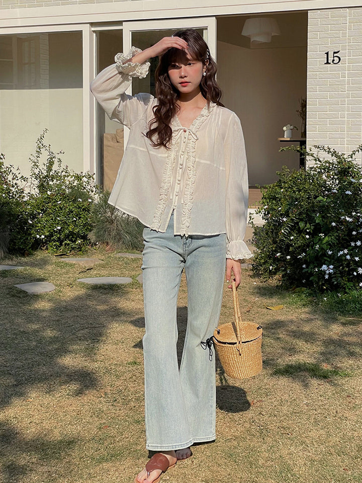 Dame High-Waist Flared Jeans med elegant snit og moderne design Stilla