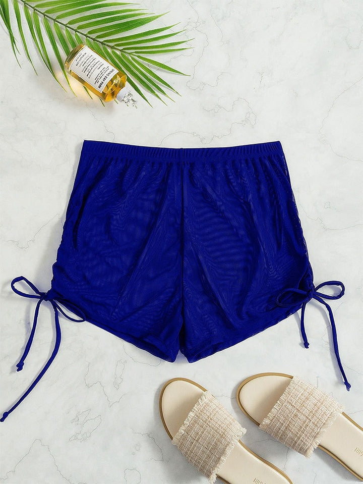 Dame Sporty shorts med legende rynkedetaljer Skovae