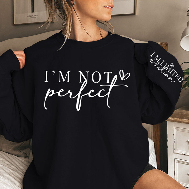 Kvindernes Oversized Sweatshirt med Unikt Statement Print Skovae