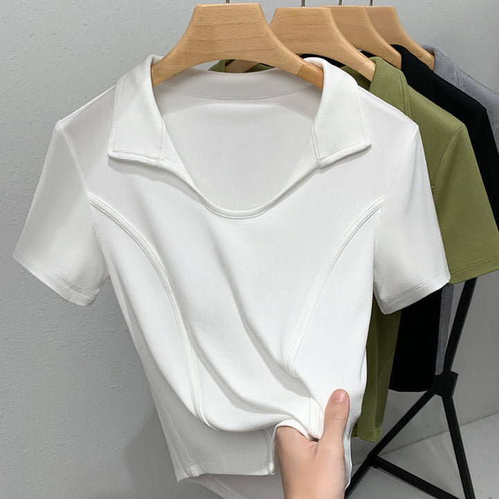 Dame Polo-Shirt med struktureret design og moderne krave Stilla