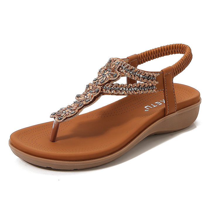 Dame elegante sandaler med dekorerede remme Stilla