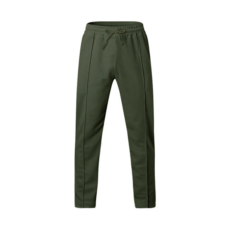 Herrer nan sporty joggingbukser med elastisk talje og forreste midtersøm Skovae