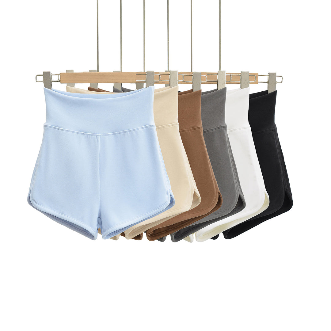 Dame Sporty High-Waist Shorts lavet af åndbart materiale med elastisk talje Stilla