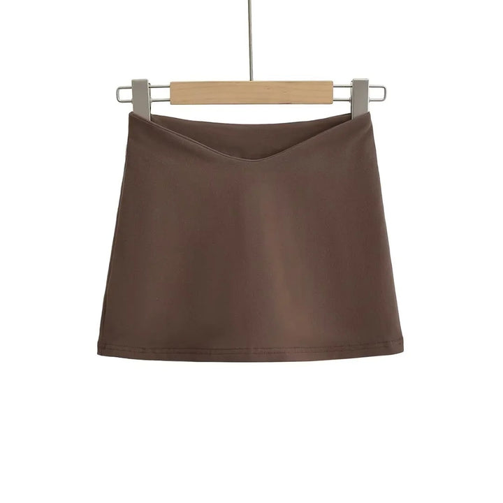 Dame A-linje mini skirt lavet af let og åndbart stof med elastisk talje Stilla