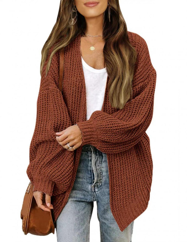 Kvinders luftige cardigan med oversized pasform og dyb V-hals Stilla