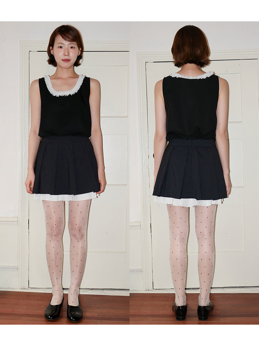 Dame Plisse Skirt med elegant linning og kvalitetsstof Stilla